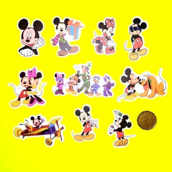 3/$20 Brand New 10x Disney Mickey Mouse Waterproof Stickers #2 - Picture 1 of 1